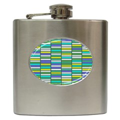 Color Grid 03 Hip Flask (6 Oz) by jumpercat