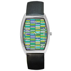 Color Grid 03 Barrel Style Metal Watch by jumpercat