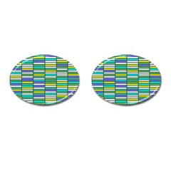 Color Grid 03 Cufflinks (oval)