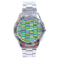 Color Grid 03 Stainless Steel Analogue Watch by jumpercat