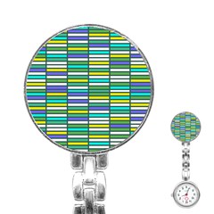 Color Grid 03 Stainless Steel Nurses Watch by jumpercat