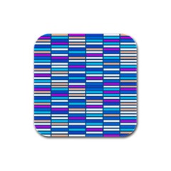 Color Grid 04 Rubber Square Coaster (4 Pack)  by jumpercat