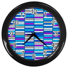 Color Grid 04 Wall Clocks (black)