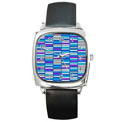 Color Grid 04 Square Metal Watch