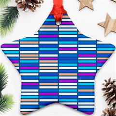 Color Grid 04 Star Ornament (two Sides) by jumpercat