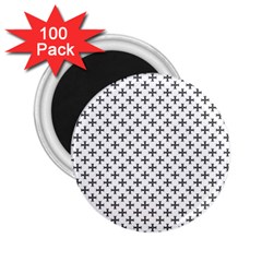 Black Cross 2 25  Magnets (100 Pack) 