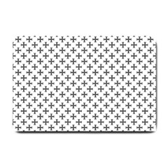 Black Cross Small Doormat  by jumpercat