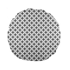 Black Cross Standard 15  Premium Round Cushions by jumpercat