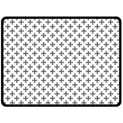 Black Cross Double Sided Fleece Blanket (large)  by jumpercat