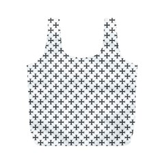 Black Cross Full Print Recycle Bags (m)  by jumpercat