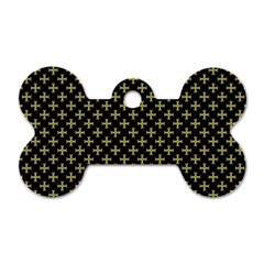 Yellow Cross Dog Tag Bone (one Side) by jumpercat