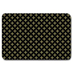 Yellow Cross Large Doormat  by jumpercat