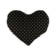 Yellow Cross Standard 16  Premium Flano Heart Shape Cushions by jumpercat