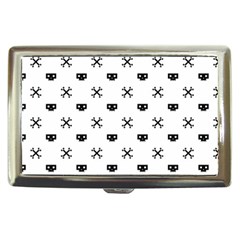 Black Pixel Skull Pirate Cigarette Money Cases by jumpercat