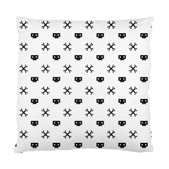 Black Pixel Skull Pirate Standard Cushion Case (two Sides)