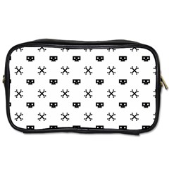 Black Pixel Skull Pirate Toiletries Bags 2-side by jumpercat