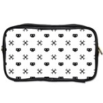 Black Pixel Skull Pirate Toiletries Bags 2-Side Front