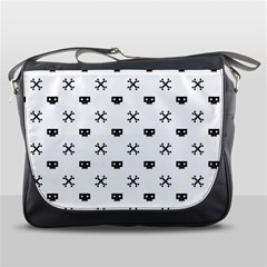 Black Pixel Skull Pirate Messenger Bags by jumpercat