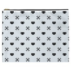 Black Pixel Skull Pirate Cosmetic Bag (xxxl)  by jumpercat