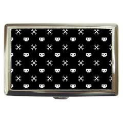 White Pixel Skull Pirate Cigarette Money Cases by jumpercat