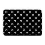 White Pixel Skull Pirate Small Doormat  24 x16  Door Mat