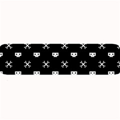 White Pixel Skull Pirate Large Bar Mats by jumpercat