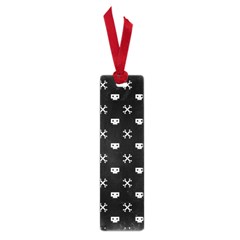 White Pixel Skull Pirate Small Book Marks by jumpercat