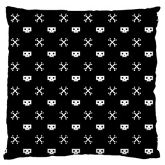 White Pixel Skull Pirate Standard Flano Cushion Case (one Side) by jumpercat