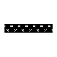 White Pixel Skull Pirate Flano Scarf (mini) by jumpercat