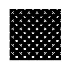 White Pixel Skull Pirate Small Satin Scarf (square) by jumpercat