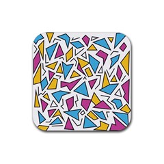 Retro Shapes 01 Rubber Coaster (square)  by jumpercat