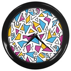 Retro Shapes 01 Wall Clocks (black) by jumpercat