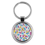 Retro Shapes 01 Key Chains (Round)  Front