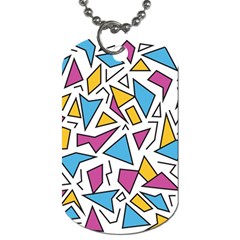 Retro Shapes 01 Dog Tag (two Sides) by jumpercat