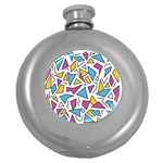 Retro Shapes 01 Round Hip Flask (5 oz) Front