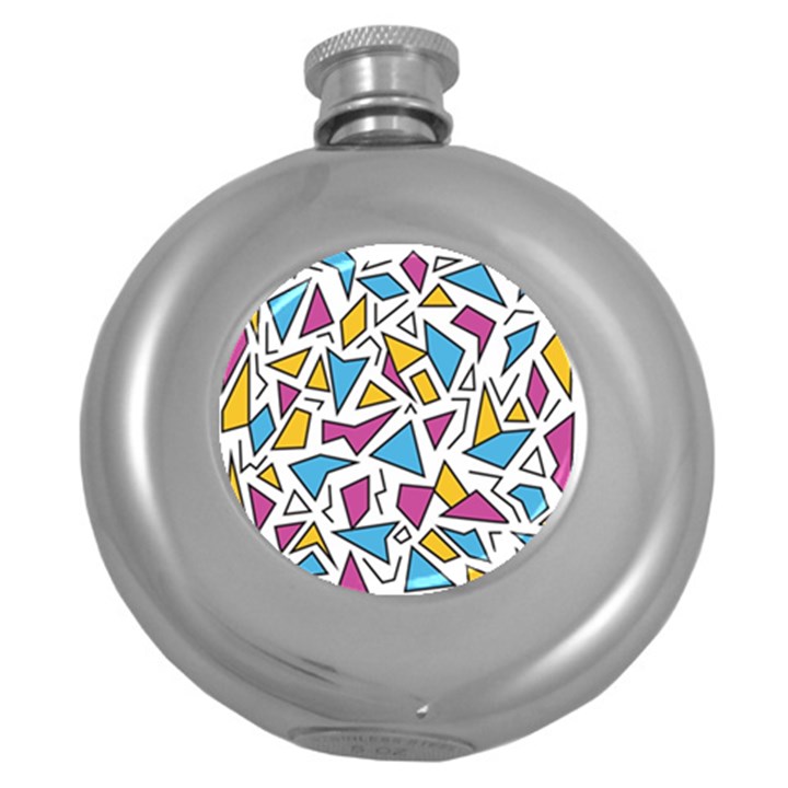 Retro Shapes 01 Round Hip Flask (5 oz)