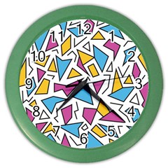 Retro Shapes 01 Color Wall Clocks by jumpercat