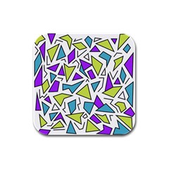 Retro Shapes 02 Rubber Square Coaster (4 Pack)  by jumpercat