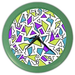 Retro Shapes 02 Color Wall Clocks by jumpercat