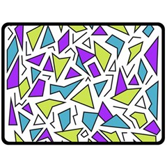 Retro Shapes 02 Fleece Blanket (large)  by jumpercat