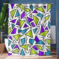 Retro Shapes 02 Shower Curtain 60  X 72  (medium)  by jumpercat