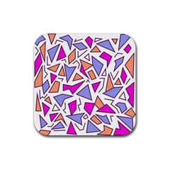 Retro Shapes 03 Rubber Coaster (square)  by jumpercat