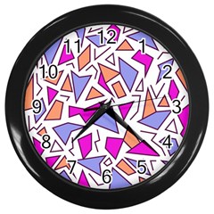 Retro Shapes 03 Wall Clocks (black) by jumpercat