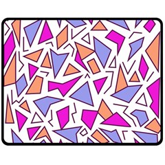 Retro Shapes 03 Double Sided Fleece Blanket (medium)  by jumpercat