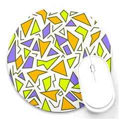 Retro Shapes 04 Round Mousepads by jumpercat