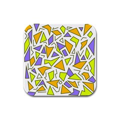 Retro Shapes 04 Rubber Square Coaster (4 Pack)  by jumpercat