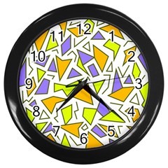 Retro Shapes 04 Wall Clocks (black) by jumpercat