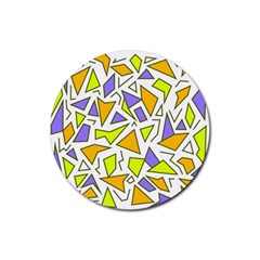 Retro Shapes 04 Rubber Coaster (round)  by jumpercat