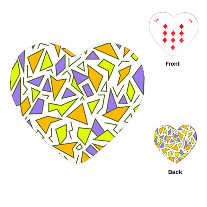 Retro Shapes 04 Playing Cards (Heart) 