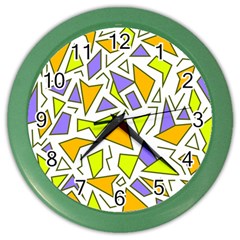 Retro Shapes 04 Color Wall Clocks by jumpercat